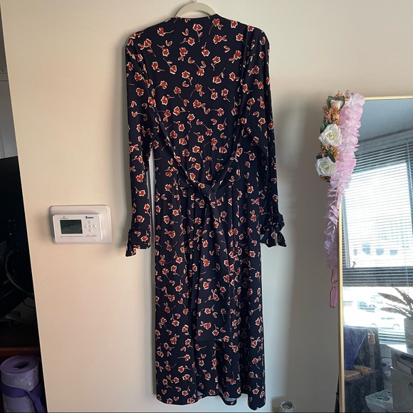 NWOT ELOQUII Tie Detail Midi Dress - Picture 5 of 8